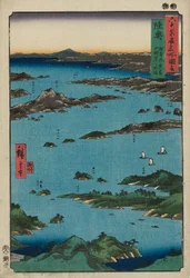 Mutsu Province: View of Matsushima, Sight Map from Mount Tomi
